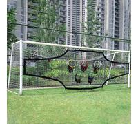 Coverify Set porta da calcio con parete, porta da calcio per bambini, rete con 9 fori di tiro, esercizi di tiro impostati, porta da calcio con parete 3.5x2 m (porta da calcio non inclusa)