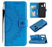 CoverKingz Cover per Huawei P30 Lite - Custodia a portafoglio per cellulare con slot per schede per P30 Lite - Cover per cellulare motivo mandala blu