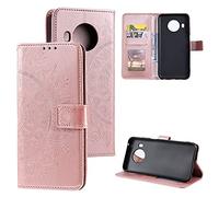 CoverKingz Cover per Nokia X10 / X20 - Custodia a portafoglio per cellulare con slot per schede per X10 / X20 - Cover per cellulare motivo mandala oro rosa