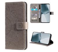 CoverKingz Cover per OnePlus 10 Pro 5G - Custodia a portafoglio per cellulare con slot per schede per 10 Pro 5G - Cover per cellulare motivo mandala grigio