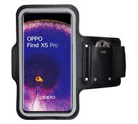 CoverKingz Porta cellulare da corsa per OPPO Find X5 Pro - Porta telefono corsa con tasca portach Find X5 Pro - Portacellulare per correre Fascia braccio smartphone Nera