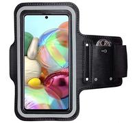 CoverKingz Porta cellulare da corsa per Samsung Galaxy A51 - Porta telefono corsa con tasca portach Galaxy A51 - Portacellulare per correre Fascia braccio smartphone Nera
