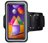 CoverKingz Porta cellulare da corsa per Samsung Galaxy M31s - Porta telefono corsa con tasca portach Galaxy M31s - Portacellulare per correre Fascia braccio smartphone Nera