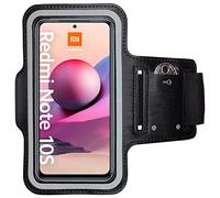 CoverKingz Porta cellulare da corsa per Xiaomi Redmi Note 10 / 10s - Porta telefono corsa con tasca portach Redmi Note 10 / 10s - Portacellulare per correre Fascia braccio smartphone Nera