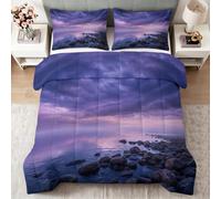 Coverless - Set di biancheria da letto matrimoniale Epic Scenery, 10,5 Tog | Trapunta da 200 x 200 cm, 3 pezzi con 2 federe, traspirante e accogliente, tutto in uno, motivo: natura, oceano, tempesta