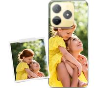 Coverpersonalizzate.it - Cover personalizzata compatibile per Realme C61 4G con effetto lucido con la tua foto o la tua frase - Custodia personalizzata in tpu trasparente