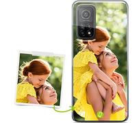 Coverpersonalizzate.it - Cover personalizzata compatibile per Xiaomi Mi 10T Pro con effetto lucido con la tua foto o la tua frase - Custodia personalizzata in tpu trasparente