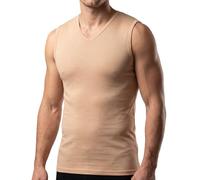 Covert Underwear Canottiera intima da uomo, colore pelle, invisibile, senza maniche e scollo a V