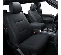 Covertopia Coprisedili Z10-XB F150 in ecopelle, su misura per cabina equipaggio 2015-2022 F150 e 2017-2022 F250 F350 Crew Cab con copertura per console centrale (nero)