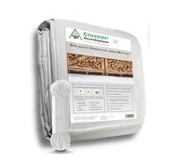 CoverUp! Telo Impermeabile Esterno 2 x 3 m [120 g/m²] incl. 12 m Corda - Telone Occhiellato Impermeabile per Mobili, Legna, Campeggio, Bici, Telo Coprimoto Impermeabile in PVC Multifunzione - Bianco