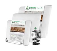 CoverUp! Telone Impermeabile Occhiellato 2 x 3 m [200 g/m²] & 10 tenditori per Teli, Telo Esterno Impermeabile con Occhielli per mobili da Giardino, Telo occhiellato di Protezione antistrappo, Bianco