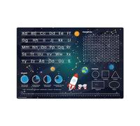 coveryourdesk www.cover-your-desk.de Sottomano per bambini, Tappetino didattico per la scuola nello spazio, ABC, 1 x 1, Times, 60 x 40 cm, Made in Germany