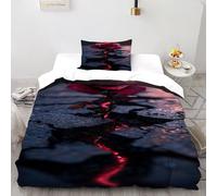 CoVeTviCT Crepa rosa Set Di Biancheria Da Letto Per 2 Pezzi Con Stampa 3D Temi rose Copripiumino Con 1 Federe in Microfibra Morbida E Leggera Single（135x200cm）