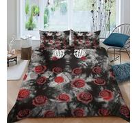 CoVeTviCT Skull Hand Red Set Di Biancheria Da Letto 3 Pezzi Con Stampa 3D Temi gotici Copripiumino Con 2 Federe in Microfibra Morbida E Leggera King（220x240cm）