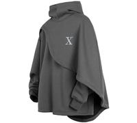 Covisoty Felpa con Cappuccio Poncho Cape da Uomo Manica Lunga Pullover Collo Alto Techwear Streetwear Hoodies