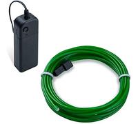 COVVY EL Wire LED Neon Flessibile Elettroluminescente Filo EL Fili Super Luminoso Stroboscopico Controllo di o Abito Cosplay Festa Halloween Natale Party Carnevale Decorazione (Verde smeraldo, 3M)