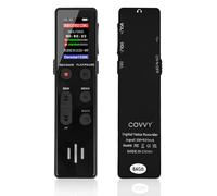 COVVY Registratore Vocale Digitale da 64 GB, Attivato, Portatile con Riproduzione, HD per Interviste/Lezioni/Riunioni