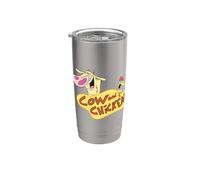Cow and Chicken Logo Bicchiere termico in acciaio inox doppia parete