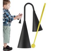 Cow Bells Noise Makers, Bright Sporting Events Cow Bells, Compact Ergonomic Hand Chimes, Perfect for Music, Performance, Travel, and Outdoor Fun, 1 pezzo