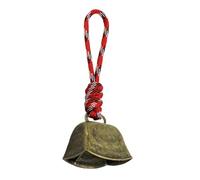 Cow Bells Noise Makers - Campanelle multiuso con cordino per imbracatura per cavalli, ornamento in metallo per campeggio all'aperto, fattorie, ranch, campanaccio in acciaio resistente per bestiame