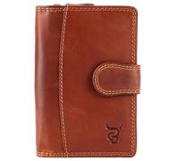 Cow Burry Portafoglio da donna in vera pelle | Portafoglio vintage di alta qualità con chiusura lampo | Materiale morbido e taglia XXL | Portafogli | Cow Burry CB-30 Brown, marrone, 13,5 x 9,5 x 3,5