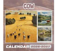 Cow Calendar 2026-2027: 18 Month Planner To Keep You On Track from Sep 2026 to Dec 2027,Square 8.5 x 8.5 Inches Gift For Organizing & Planning