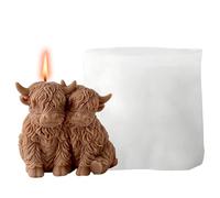 Cow Candle Mold - 3D Silicone Reusable, Animal Casting Mold with Creating Fun Candles, DIY Craft Tool, Home Decoration Accessory, Creative Moulds for Thanksgiving Birthday Party
