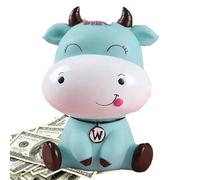 Cow Coin Bank - Vaso d'argento DAnimali divertenti, adorabile organizzatore di stoccaggio Decorativo | Contenitore di cassa, portarisparmio creativo, salita di piggy novità, scatola Decorativa