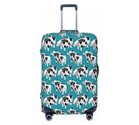 Cow farm anima blu divertente Travel Luggage Covers - Elasticità Valigie Coperture Protector per bagagli 45-81 cm, Nero , S