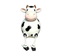 Cow Garden Statue - Decorative Resin Shelf Sitter with Dangling Legs
