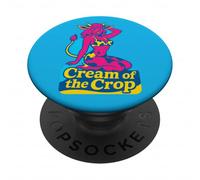 Cow Girl Pinup Retro Bovine Cheesecake Crema del raccolto PopSockets PopGrip Adesivo