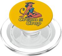Cow Girl Pinup Retro Bovine Cheesecake Crema del raccolto PopSockets PopGrip per MagSafe