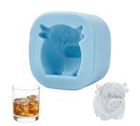 Cow Ice Molds, Fun Cow Ice Mold, 6 Cavity Flessibile Silicone Tray, Artistic Chilling Tool for Whiskey Cocktail Drinks Bourbon Tequila Vodka Parties Home Bar Beverage Decoration