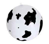 Cow Print Beach Ball Toy - Inflatable Summer Play Ball Outdoor Water Fun | Vibrant Pattern Beach Recreation Toy Entertainment Activity Poolside Backyard Party Play Set System With Birthday Summer Even
