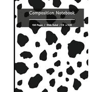 Cow Print Notebook 7.5" x 9.25" I 120 Pages I Wide Ruled I Matte Paperback cover I Cute themed Notebook for women, kids, gifts, parties I Ideal for cow Lover's