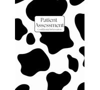 Cow Print Nurse Assessment Notebook, 150 pages, SBAR format patient template, Nurse Shift Report, Nursing Clinical, RN, LPN
