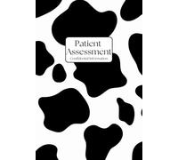 Cow Print Nurse Assessment Notebook 6”x 9”, 150 pages, SBAR format patient template, Nurse Shift Report, Nursing Clinical, RN, LPN