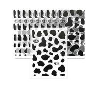Cow Print Sticker Black Vinyl Removable Cow Pattern Decal for Bedroom Wall Nursery Classroom Decor,340pcs (black)