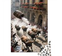 Cow Puzzle Da 1000 Pezzi, Geometria Dinamica, Attività Catartica, Opera Da Esporre 1000pcs (75x50cm)