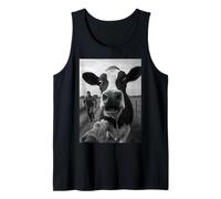 Cow Running Away from Farmer Humor Country Funny Cow Selfie Canotta