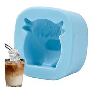 Cow Shape Silicone Mold - Easy Release Ice Maker, Cute Drink Cube Tray, Flexible Freezer Block Form, Cow Figure Chilling Tray, Fun Beverage Chiller for Coffee Juice Cocktails