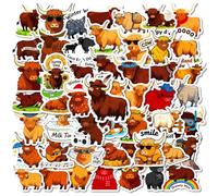 Cow Sticker - 56 Pieces Waterproof Cute Cow Decals, Cute Funny Decoration Decals | Stickers For Kids Party Adults Scrapbooking Christmas Thanksgiving Birthday Classroom School