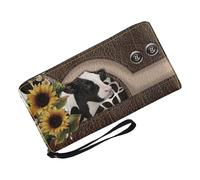 Cow Wallets For Women, Cow Print Wallet For Stylish Ladies, Soft Credit Card Holders and Money Purse Ideal For Everyday Use and Special Occasioni Cute Wallets For Women In Cow Print, Soft