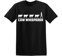 Cow Whisperer T-Shirt Farmer Farm New Funny Birthday Present Xmas Black 3XL