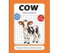Cow Word Search Puzzle Book: Large Print