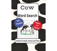 Cow Word Search: Word Searches with Easy to Read Print about Cows, Livestock, Cattle and More | 6x9 inches, 110 pages | 50+ Puzzles ... Gifts for Vacations, Holidays and Free Times