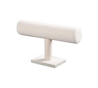 Coward Supporto per braccialetti con barra a T, organizer per gioielli, elastici per capelli, cravatte e orologi, per organizzare la casa o per conservare oggetti in negozio (velluto beige)