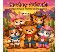 Cowboy Animals: Simple & Cute Animal Coloring Book