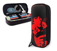 Cowboy Bebop Spike Spiegel Astuccio in pelle con cerniera, astuccio per matite, adatto per scuola, lavoro e ufficio