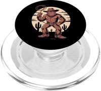 Cowboy Bigfoot Lasso Deserto Western Divertente Sasquatch PopSockets PopGrip per MagSafe